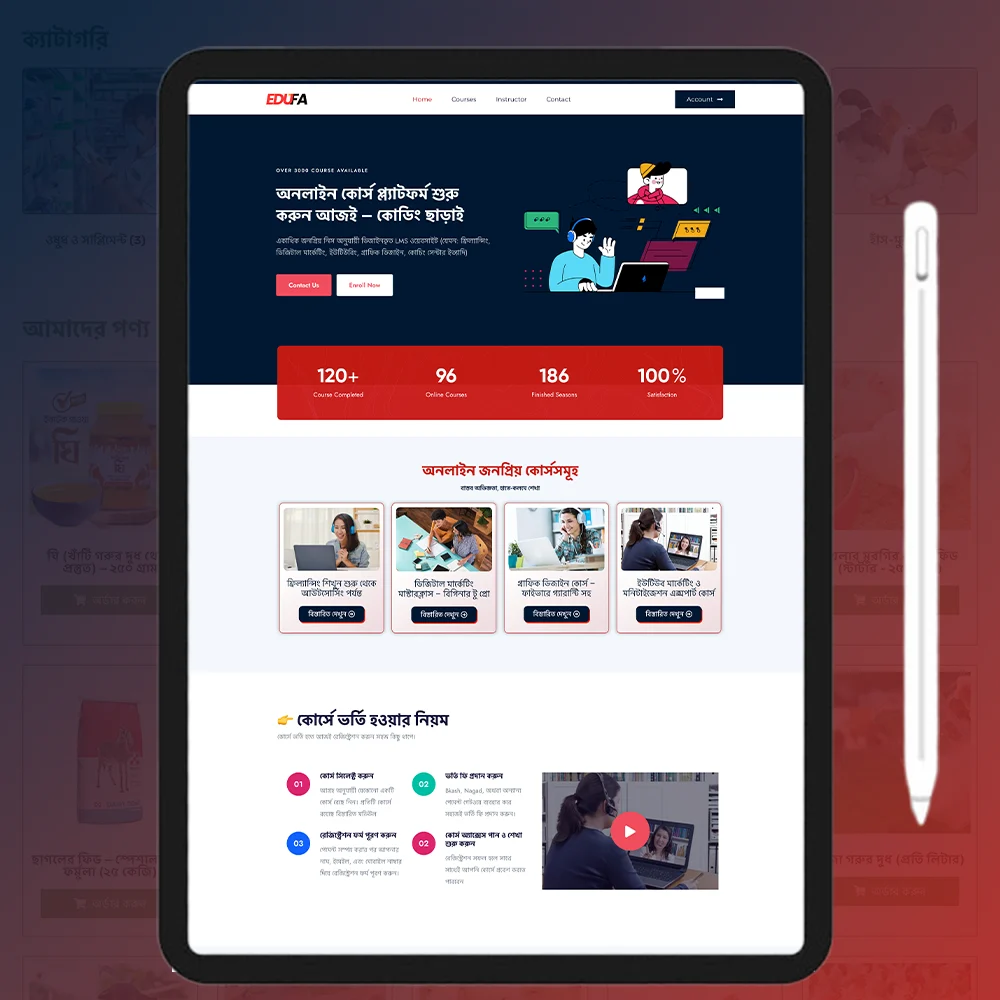Edufa – WordPress Course Selling Full Website